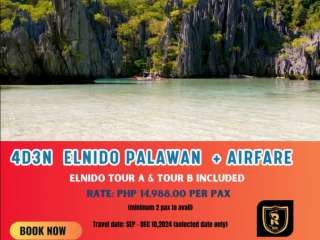 4D3N ELNIDO BARKADA PACKAGE + AIRFARE