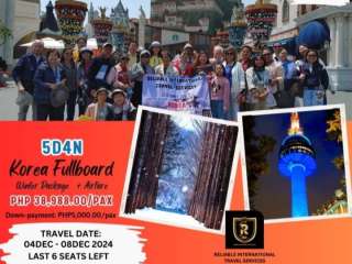 5D4N KOREA WINTER FULLBOARD PACKAGE + AIRFARE (GROUP TOUR)