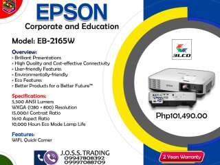 Multimedia Corporate and Education Projector Model: EB-2165W