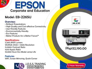 Projector Model: EB-2265U Corporate and Education