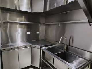 Kitchen set up Fabrication supply installation of stainless steel 304 hair line finish 1.2 mm