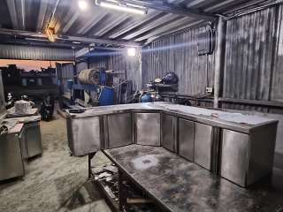 Kitchen set up Fabrication supply installation of stainless steel 304 hair line finish 1.2 mm