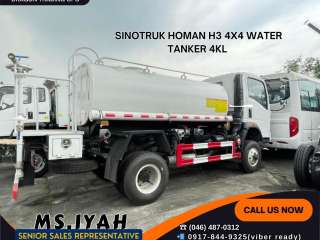 SINOTRUK HOMAN H3 4X4 WATER TANKER 4KL