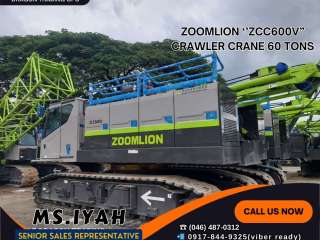 ZOOMLION ‘’ZCC600V” CRAWLER CRANE 60 TONS