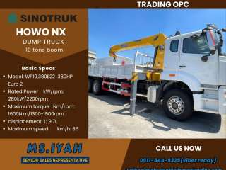 Howo Nx 10w Cargo Boomtruck 10T-E2
