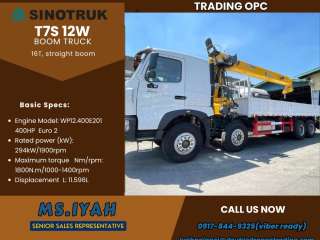 Howo T7s 12w Boom truck- 16T, straight boom E2