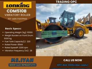 Lonking Cdm510 with foodpad Vibratory Roller 10T