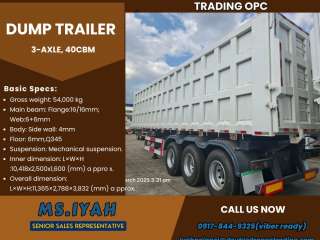 Trailer Dump 12w, 3-axle, 40cbm