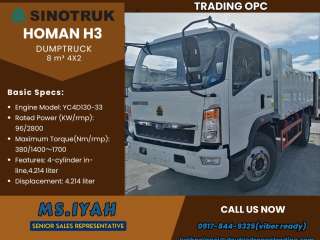 Sinotruk Homan H3 Dumptruck-8 m³