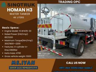 Sinotruk Homan H3 Water Tanker 4K liters