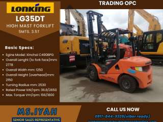 Lonking LG35DT High-mast Forklift 3.5T