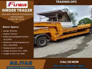 Fuwa Gooseneck Girder Lowbed Trailer 80T