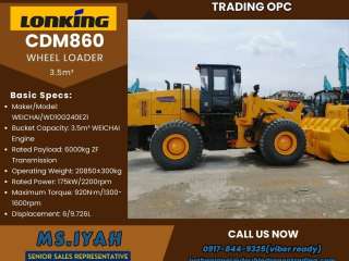 Lonking Cdm860 Wheel Loader-3.5m³