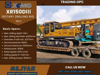 Xcmg XR150II Rotary Drilling rig 56m max depth