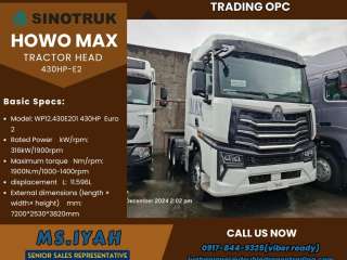 Sinotruk Howo Max Tractor Head,430hp E2