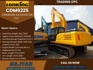 Cdm6225 Excavator-Lonking 1.1m³