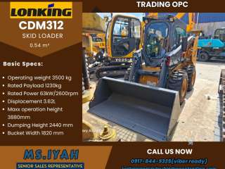 Cdm312 Lonking Skid Loader 0.54 m³