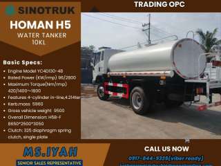 Sinotruk Homan H3 Water Tanker 4x4- 8KL