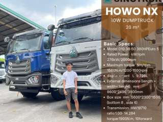 Sinotruk Howo Nx Dumptruck 10W 380HP 20 m³