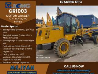 Gr1003 Xcmg Motor Grader 10ft blade, no ripper