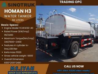 Sinotruk Homan 6K liters Water Tanker