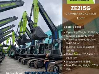 Ze215g Zoomlion Excavator 1.0m³