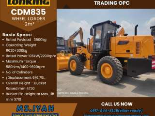 Cdm835 Lonking Wheel Loader  2m³