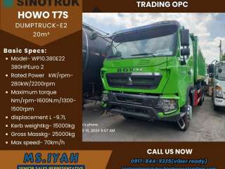 Howo T7s Dumptruck  10w-380hp 20m³-E2