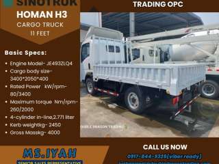 Homan H3 Cargo Truck 4w-11 feet