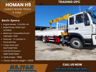 Homan H5 Boom truck xcmg 5T boom