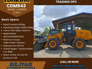 Cdm843 Lonking Wheel Loader 2.3m³