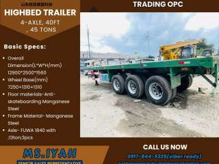 High bed Trailer , 4-axle,45 tons