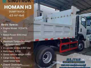 Homan 4x4- 6w Dumptruck 4.5 m³