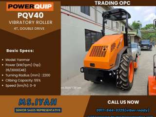 PQV40 Powerquip Vibratory roller 4T, double drive