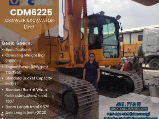 Cdm6225 Lonking Excavator 1.1m³- crawler type