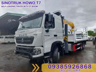 SINOTRUK HOWO T7 SELF LOADING TRUCK WITH 10T BOOM