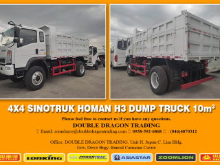 SINOTRUK HOMAN H3 4X4 DUMP TRUCK 10 CBM