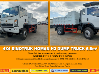 SINOTRUK HOMAN H3 4X4 DUMP TRUCK 6.5CBM