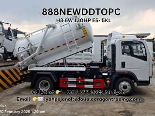 Homan H3 Sewage Truck 6W 130hp Euro 5- 5KL