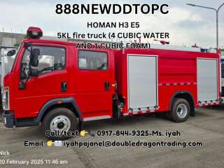 HOMAN H3 E5- 5KL fire truck (4 CUBIC WATER AND 1 CUBIC FOAM