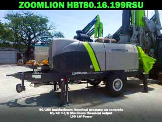 ZOOMLION HBT80.16.199RSU TRAILER PUMPCRETE