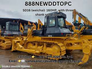 Shantui Bulldozer SD16-160HP, with three shank rear ripper