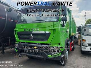 SINOTRUK HOWO T7S DUMPTRUCK10W 380HP E2 20m³, Tubeless tires'