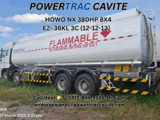 SINOTRUK HOWO NX FUEL TANKER 380HP 8X4 E2- 36KL 3C (12-12-12）