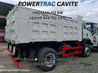 SINOTRUK HOMAN H3 DUMP TRUCK 6W 160HP 4x4- E2 10m³