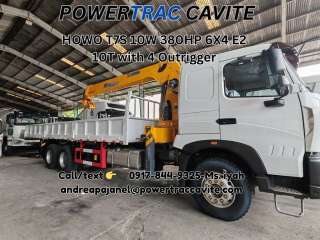 SINOTRUK HOWO T7S BOOM TRUCK 10W 380HP 6X4 E2 10T with 4 Outrigger