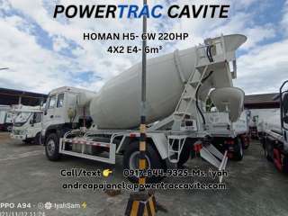 SINOTRUK HOMAN H5 TRANSIT MIXER- 6W 220HP 4X2 E4- 6m³