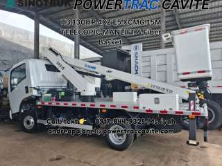 SINOTRUK TELECOPIC MANLIFT 130HP 4X2 E5 XCMG 15M & Fiber Basket