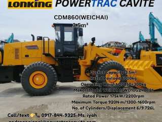 LONKING CDM860 WHEEL LOADER (WEICHAI) 3.5m³,