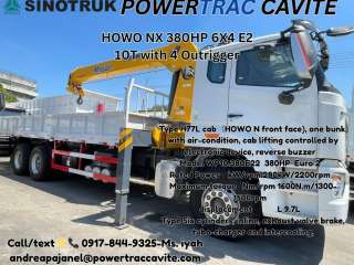 SINOTRUK HOWO NX 380HP 6X4 E2- 10T with 4 Outrigger